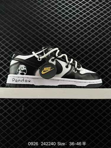 2 Nike SB Dunk Low Hemp Strap Sneakers Panda Nero e Bianco DD39 Taglia 36 36 37 38 38 39 4 4 4 42 42