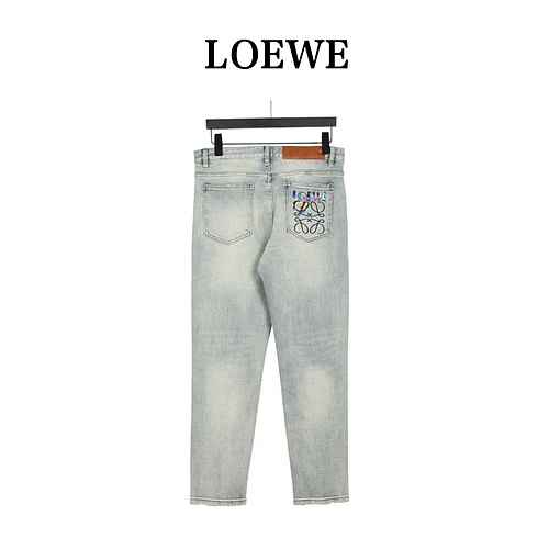 Jeans LOE WELuo Yiwei Fault Style con LOGO ricamato