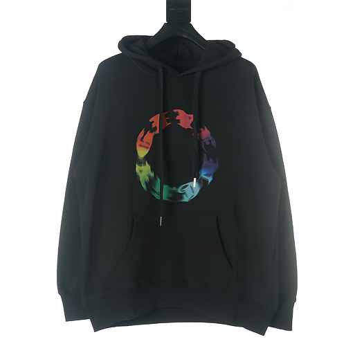 Felpa con cappuccio con lettera arcobaleno GFC 22FW di Givenchy