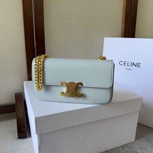 La borsa sottobraccio CEL Celine Chain è realizzata in pelle originale di alto livello importata e v