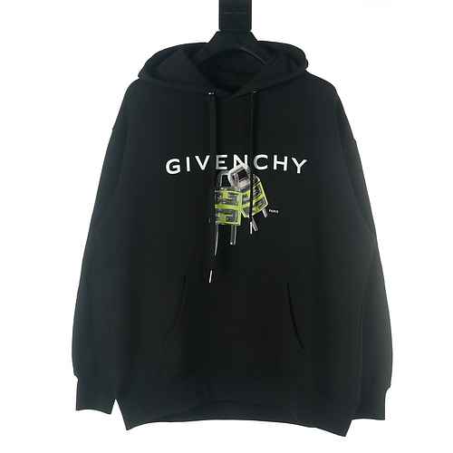 Felpa con cappuccio Givenchy GFC 22FW Lock Head Letter