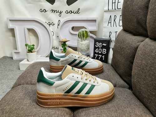 771DAdidas Originals Gazelle Bold W Clover Tre strati suola spessa Low Top Retro versatile casual sc