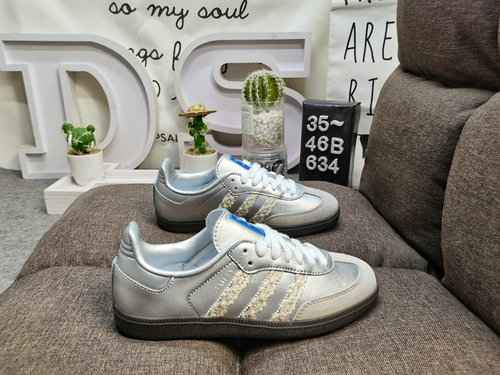 634DDales Bonner X Adidas Samba sneakers retrò di marca con colori semplici abbinati al popolare arg