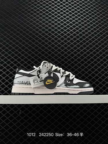 2 Nk Dunk Low Skywalker Scarpe da tavola casual basse in pizzo bianco e nero grigio estivo semplici 