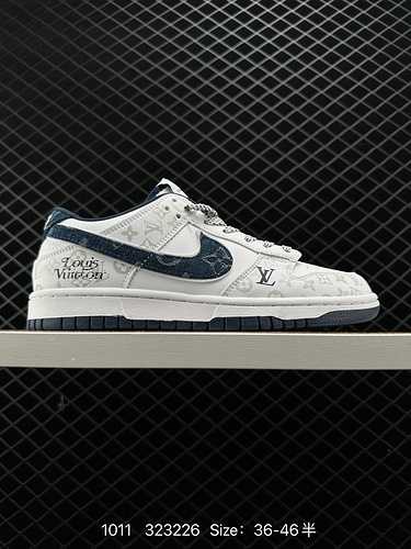 3 Nike Dunk Low quotLV Co branded White Bluequot Style Code DD3922 taglia 3646 con mezza misura