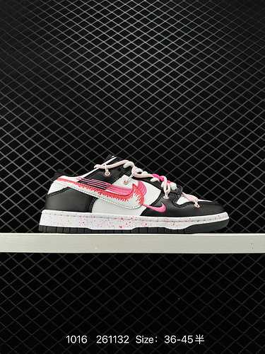 6 livello aziendale Nike Dunk Multi Color Swoosh in polvere bianca e nera con tre ganci Questo prodo