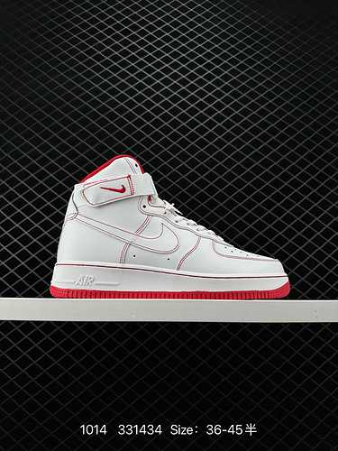 La scarpa da tavolo casual Nike Air Force High 7 White Red High Top Red Line Air Force One High Top 