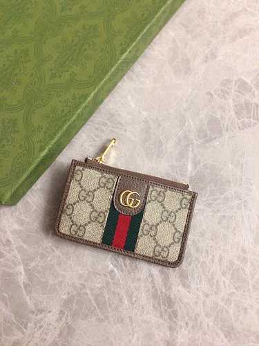 Porta carte GUCCI Portafoglio Zero Realizzato in pelle bovina originale importata Consegna di alta q