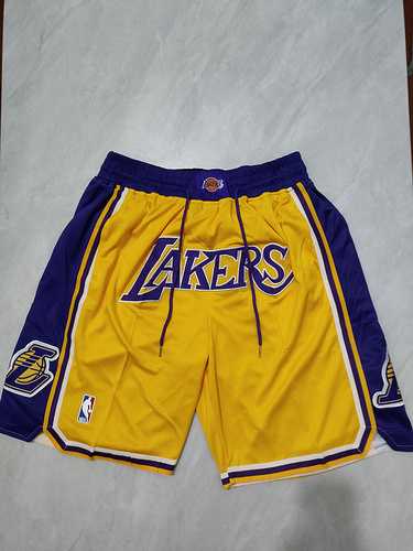 Pantaloni da calcio tascabili regolari gialli Lakers