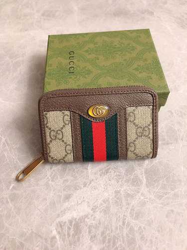 GUCCI Portafoglio Zero Clip Corto Realizzato in pelle bovina originale importata Borsa regalo di alt