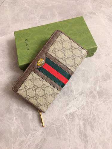 GUCCI Portafoglio con clip lungo realizzato in pelle bovina originale importata Borsa regalo di alta