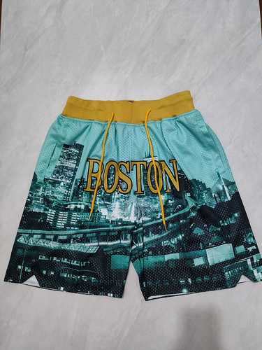 Pantaloni da calcio tascabili verde chiaro dei Celtics