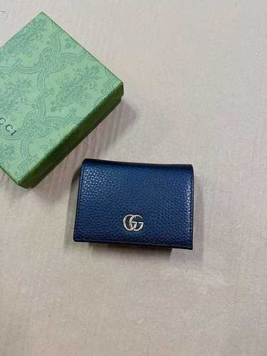 GUCCI Portafoglio con clip corto realizzato in pelle bovina originale importata Borsa regalo di alta