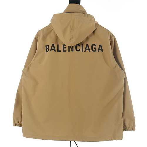 Cappotto Balenciaga BLCG con stampa lettera posteriore con bottone stile cerniera