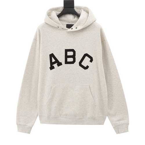 FEAR OF GOD FOG Stagione 7 Linea principale Felpa con cappuccio con lettera ABC floccata