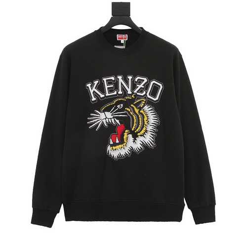 KEN ZO Kenzo Takada KZ Maglione girocollo ricamato con testa di tigre