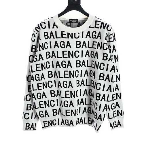 Maglione jacquard con lettera BLCG Bullet Screen