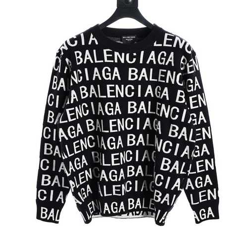 Maglione jacquard con lettera BLCG Bullet Screen