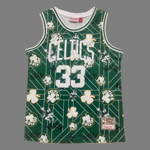 Mitchell&amp; Ness Celtics 33 Bird Vintage Print Green