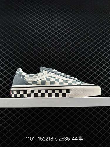 Vans Style 36 SF Light Blue and Black and White Checker Patch Versatile Collection New Edition Flip 