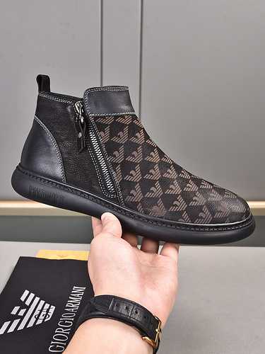 Armani scarpe uomo fodera in pelle e fodera in pelliccia Codice 0911B60 Taglia 3844 personalizzata a