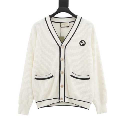 Cardigan in maglione ricamato con doppia G G Family 23Fw